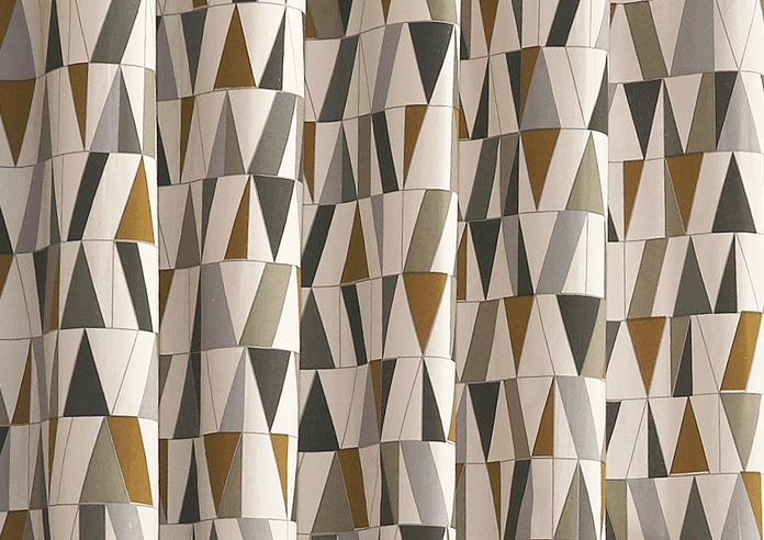 Reno Eyelet, Charcoal/Gold - Ready Made Curtains - Image 5